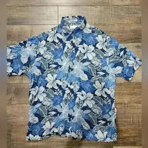 Natural Issue Rayon Silky Touch Hawaiian Shirt Mens Medium Tropical Floral